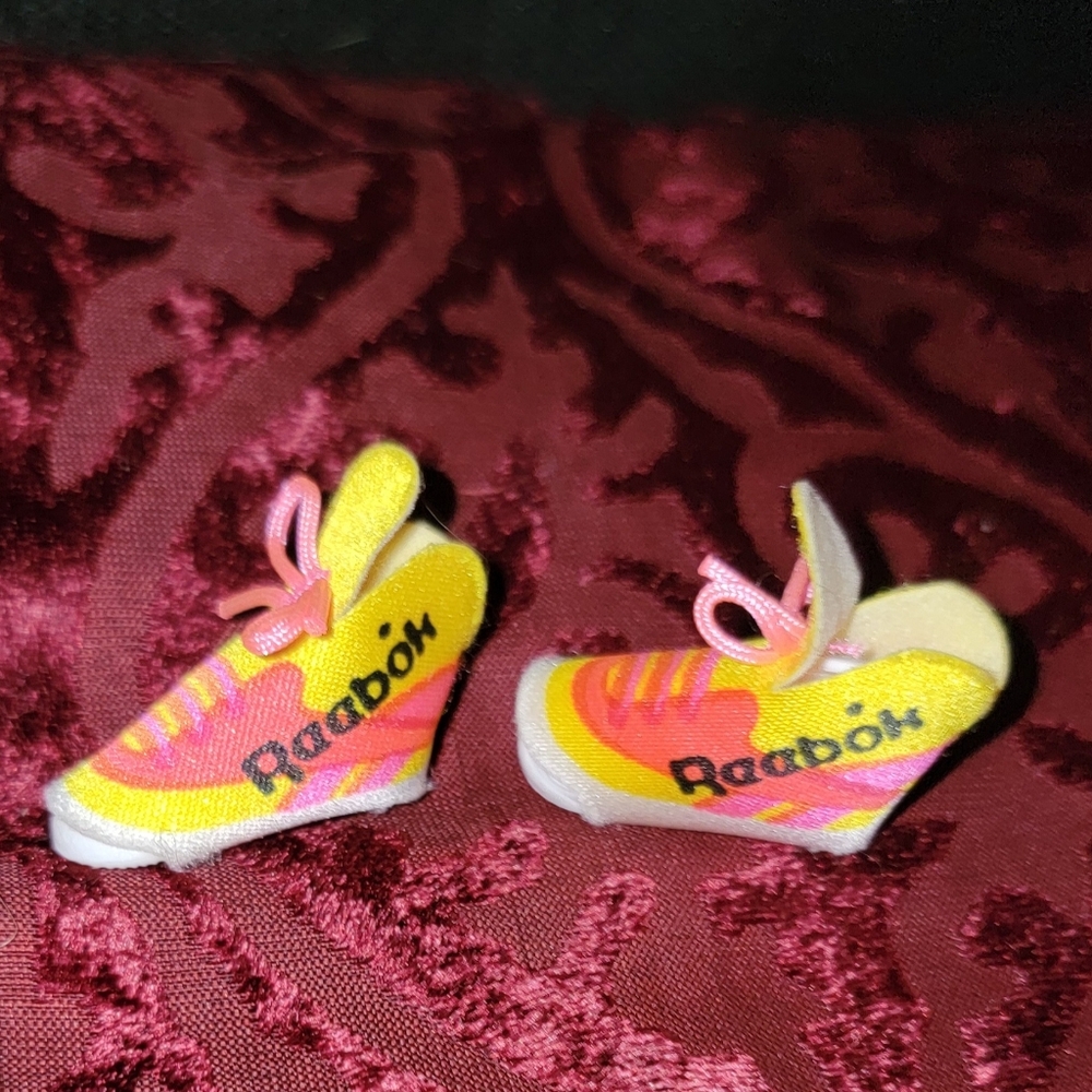 Vintage 80' Barbie Doll Reebok Pink Neon Running Sneakers Tennis Shoes